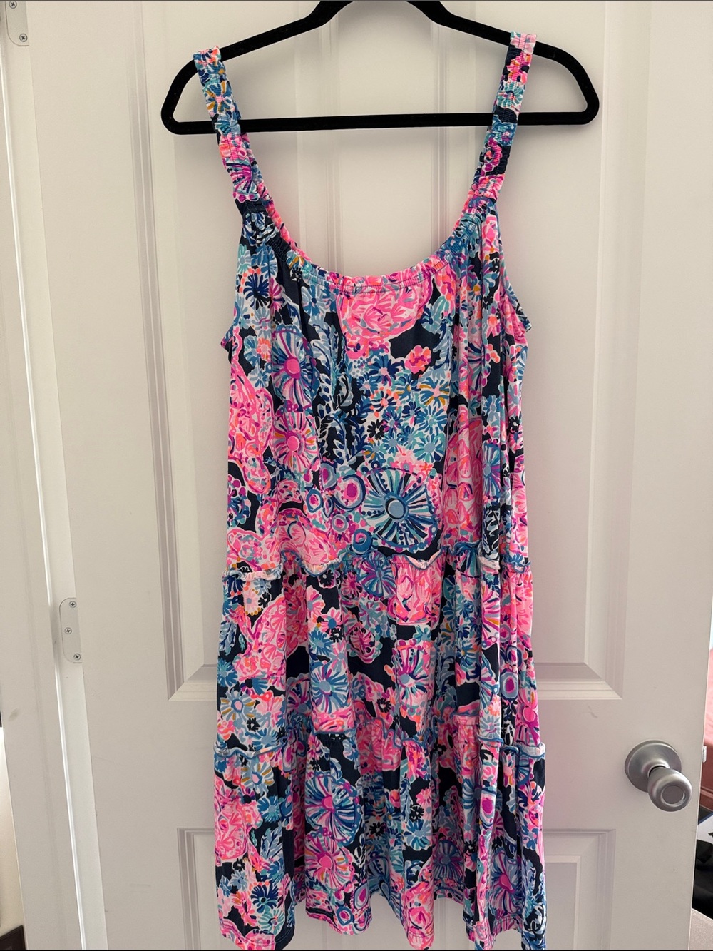 Lilly Pulitzer Loro Swing Dress High Tide Navy In Turtle Amazement - Picture 2 of 2